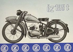 Anglický reklamní leták motocyklu ČZ 125 t