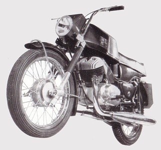 Motocykl Jawa Bizon v předsériovém provedení