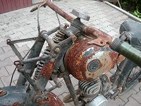 Motocykl ČZ 125 A - nálezový stav