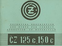 Návod k obsluze motocyklů ČZ 125/150 c, Anglická verze
